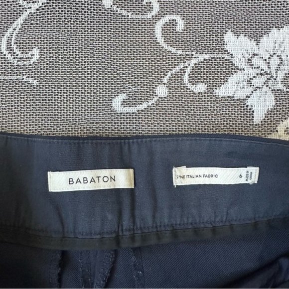 Aritzia Babaton Navy Dustin wool crop pant Sz 6 - Picture 4 of 6
